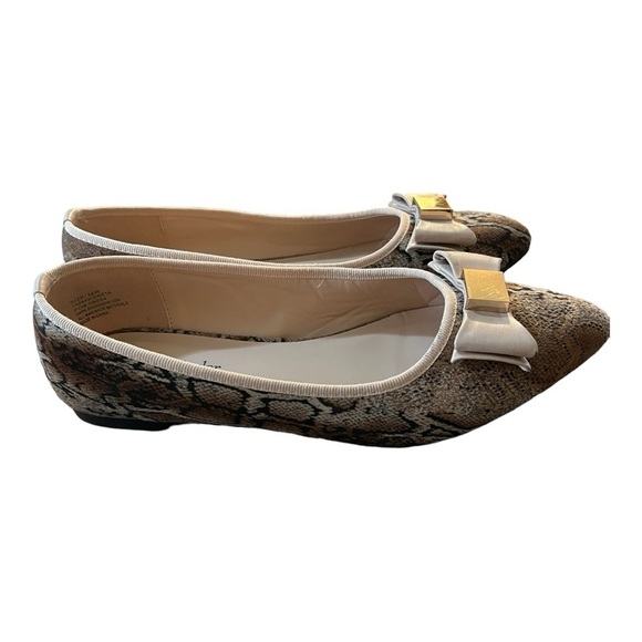 Sofia Taylor Greta  Reptile Print Bow Flats Size 8.5W - Picture 3 of 10